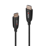 Cablu Lindy HDMI 8k60, fibra optica hybrid, lungime 20m, rezolutie maxima 7680x4320@60Hz 4:2:0 10bit, 3840x2160@120Hz 4:4:4 10bit, latime de banda 48Gbps, negru