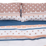 Lenjerie dubla 100% bumbac 4 piese, Polka