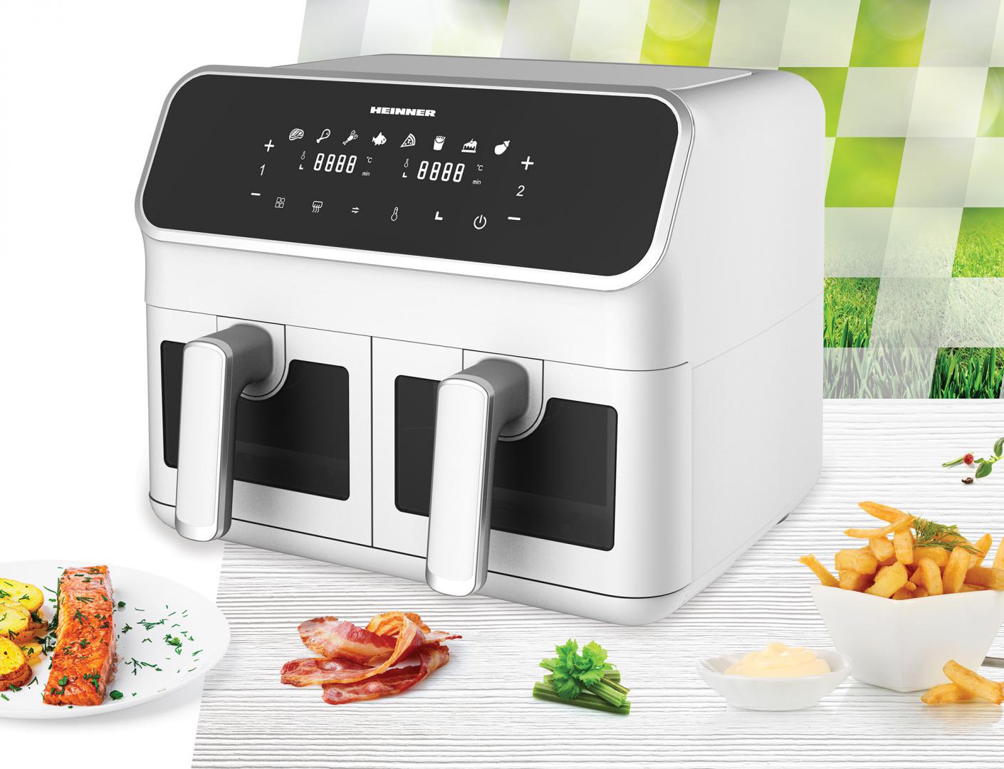 FRITEUZA DUBLA CU AER CALD HEINNER DUALFRY SUPREME HAF-H8DB17WH