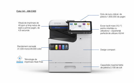 Multifunctional inkjet EPSON AM-C400, format A4, Color, Duplex, USB + LAN + Wi-Fi