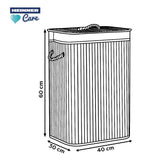 COS DE RUFE DREPTUNGHIULAR DIN BAMBUS,  40x30x60 CM, 70 L