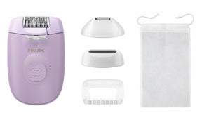 Epilator PHILIPS Seria 4000 BRE257/00, 2 setari de viteza, Cap de epilare lavabil, 4 accesorii, Lila, L x A x I (mm) 50x120x145
