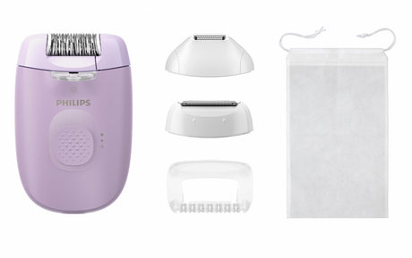 Epilator PHILIPS Seria 4000 BRE257/00, 2 setari de viteza, Cap de epilare lavabil, 4 accesorii, Lila, L x A x I (mm) 50x120x145