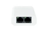 Repetor PoE Hikvision DS-3E0503DP-E/R: 1 × Gigabit PoE IN port si 2 × Gigabit PoE OUT port, buget PoE 30W, dimensiuni: 88.0 mm × 22.0 mm × 58.0 mm, greutate: 0.058 kg, montare pe birou.