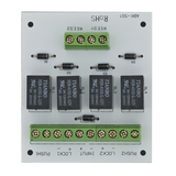Modul electronic pentru doua usi cu incuietori tip fail-safe cu monitorizare sau buton.