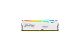 Memorie RAM Kingston, DIMM, DDR5, 64GB, 6000MHz, CL36, 1.35V, FURY Beast White, RGB, Kit of 2
