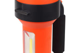 Lanterna LED de mana Ledvance Spotlight, 3W + 1W COB, 300 lm, lumina rece (6500K), 4 moduri de iluminare, acumulator Li-Ion 2x1200 mAh, IP20, cablu incarcare USB inclus, Portocaliu/Negru