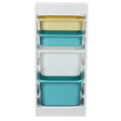 Raft depozitare cu 4 cosuri colorate, U-Grow
