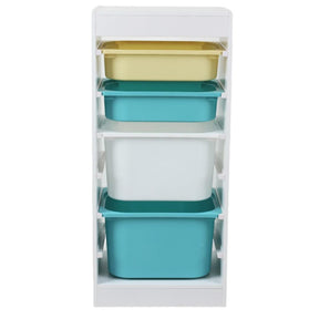 Raft depozitare cu 4 cosuri colorate, U-Grow