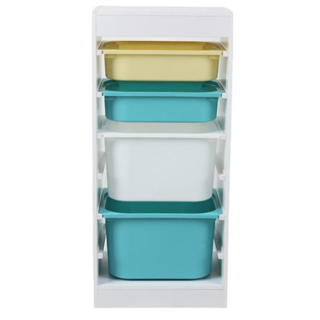 Raft depozitare cu 4 cosuri colorate, U-Grow