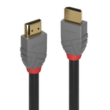 Cablu Lindy 0.5m High Speed HDMI, latime de banda suportata 18Gbps, rezolutie maxima 4096x2160@60Hz 4:4:4 8bit,  Anthra