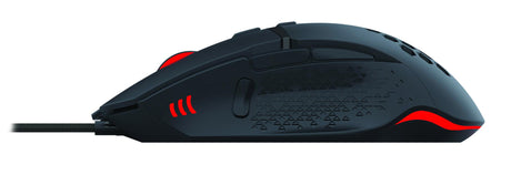 Mouse gaming Serioux Tobis, Senzor Sunplus 192, 1000-6400 DPI, switch HUANO, pana la 20 milioane de click-uri, 8 Butoane, 3 moduri de iluminare RGB, cablu USB 1.5M, plug and play, compatibil cu Windows 2000/XP/9X/VISTA/7/8/10