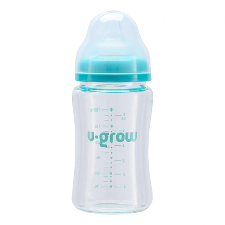 Biberon de sticla180 ml+2 tetine, U-Grow