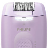 Epilator PHILIPS Seria 4000 BRE257/00, 2 setari de viteza, Cap de epilare lavabil, 4 accesorii, Lila, L x A x I (mm) 50x120x145