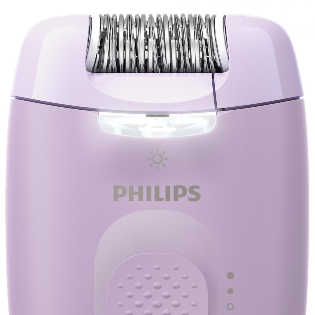 Epilator PHILIPS Seria 4000 BRE257/00, 2 setari de viteza, Cap de epilare lavabil, 4 accesorii, Lila, L x A x I (mm) 50x120x145