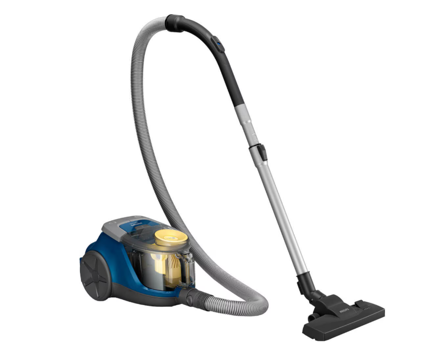 Aspirator fara sac Philips Seria 2000 XB2125/09, 850 W, 1.3 L, Tehnologie PowerCyclone 4, Filtru Super Clean, Albastru