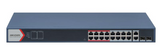 Switch Hikvision DS-3E1318P-EI(B), Fast Ethernet, 16 porturi, PoE