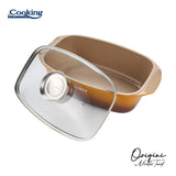 TAVA ROASTER DIN ALUMINIU TURNAT + CAPAC 39 X 22.5 X 11 CM, 5.3L, NICOLAI TAND, ORIGINI, COOKING BY HEINNER