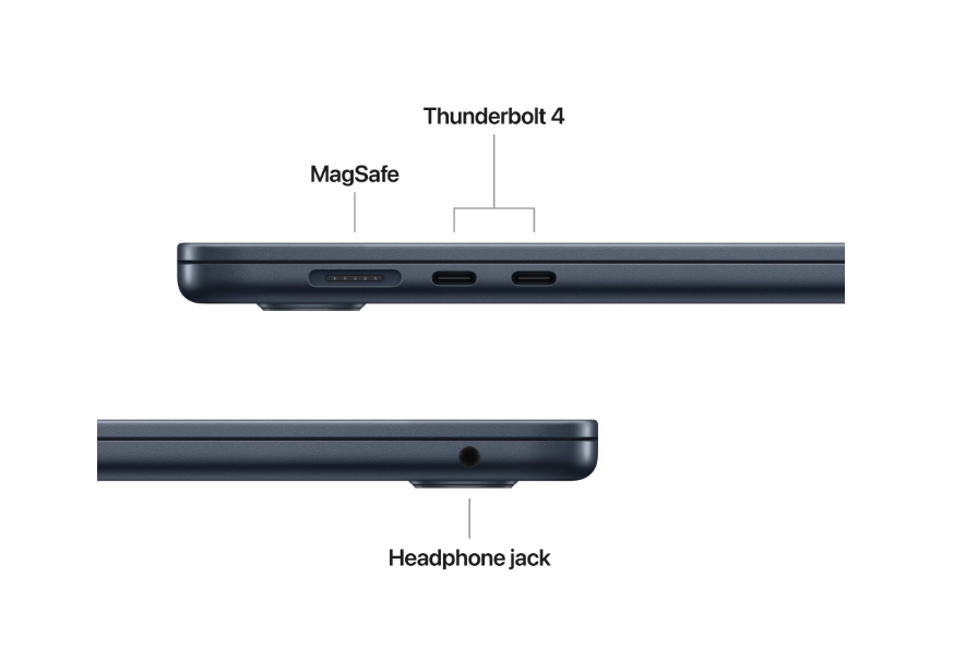 MacBook Air 13.6" Retina/Apple M4 (CPU 10-core, GPU 8-core, Neural Engine 16-core)/16GB/256GB - Midnight - INT KB (2025) 30W USB‑C
