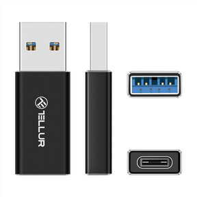 Adaptor USB-A la USB-C Tellur, 3A, viteze de transfer de pana la 480Mbps, negru