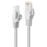 Cablu de retea Lindy 2m Cat.6 U/UTP, alb