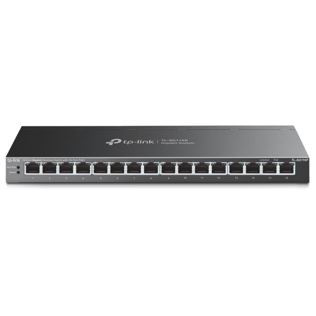 Switch TP-LINK TL-SG116P, Gigabit, 16 porturi, PoE