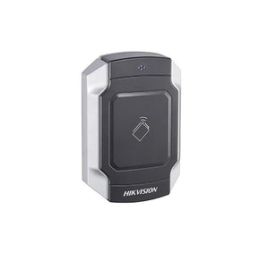 Cititor de card Mifare, DS-K1104M; Reads Mifare 1 card, Supports RS485 and Wiegand(W26/W34) protocol; Tamper-proof alarm, Dust-proof, IP65, Vandal Proof, IK10, Applied for 86 and 120 Gang Box;