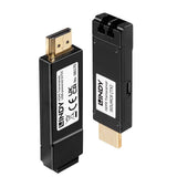 Extender Lindy fibra optica, distanta maxima 300m, latime de banda suportata 10.2Gbps, rezolutie maxima 3840x2160@60Hz 4:2:0 8bit, negru