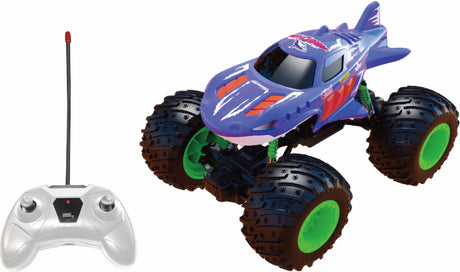 MASINUTA CU TELECOMANDA TIP CAMION BEAST RUNNERS, SCARA 1/24, 21CM, MOV