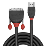 Cablu Lindy HDMI to DVI-D Cable, lungime 5m, rezolutie maxima 1920x1200@ 60Hz, latime de banda suportata 4.95 Gbps, negru