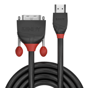 Cablu Lindy HDMI to DVI-D Cable, lungime 5m, rezolutie maxima 1920x1200@ 60Hz, latime de banda suportata 4.95 Gbps, negru