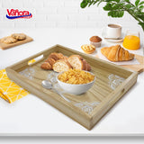 TAVĂ DIN LEMN PENTRU SERVIRE CU MODEL MANDALA, VANORA HOME