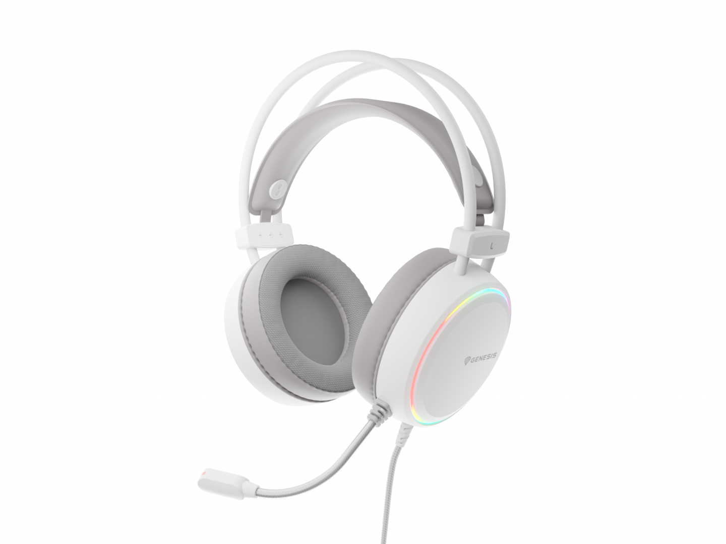 Casti Gaming Head-band Genesis Neon 613 G2, wired, Alb