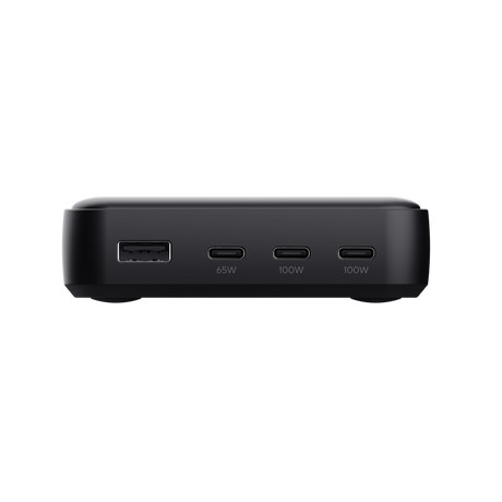 Statie de incarcare Trust,  4 porturi: 1 x USB-A & 3 x USB-C, putere maxima 100W, compatibil cu laptop, tableta, smartphone, accessorii, negru