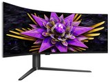 Monitor Gaming Curbat QD-mini LED TCL 57R94 57", Dual UHD (7680x2160), 120Hz, 1ms, AMD FreeSync™ Premium, NVIDIA G-Sync Compatible, R1000, Boxe 10W x2, USB Type-C 90W, Hub USB, 2x HDMI, DisplayPort, Pivot, VESA, alb