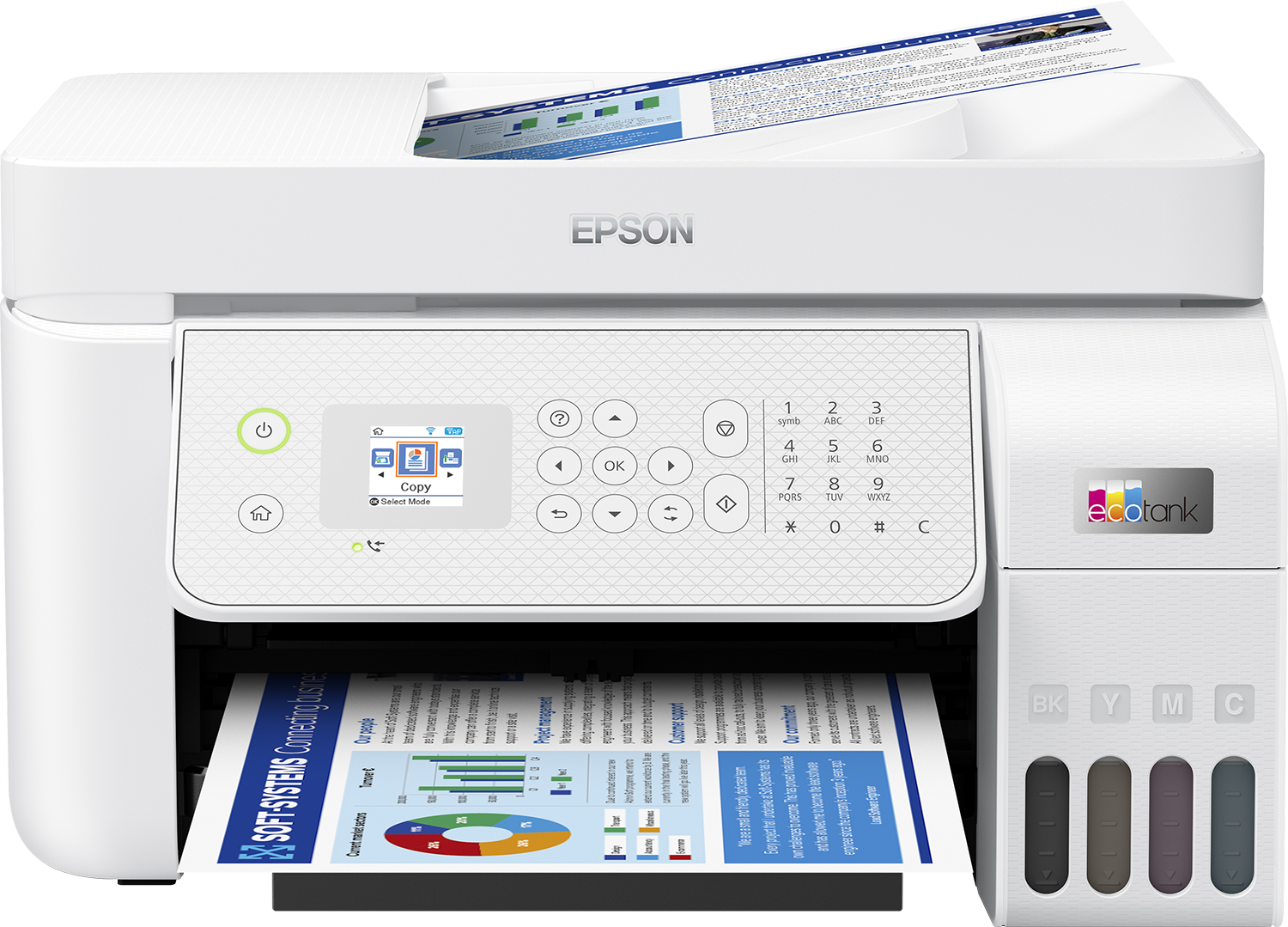 Multifunctional inkjet EPSON EcoTank L5316, CISS, format A4, Color, USB + LAN + Wi-Fi