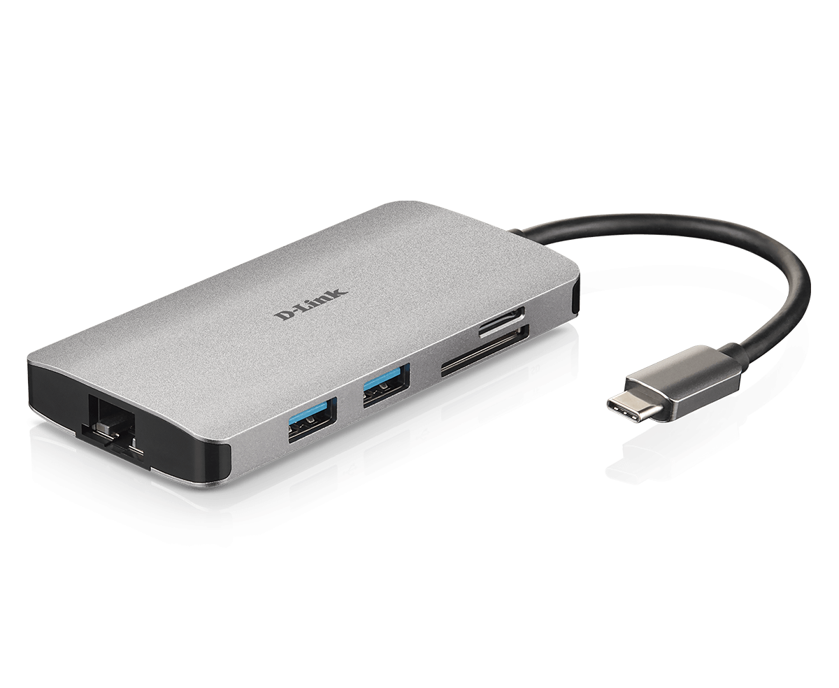 Hub USB DLINK DUB-M810, 8 porturi 3.0, gri