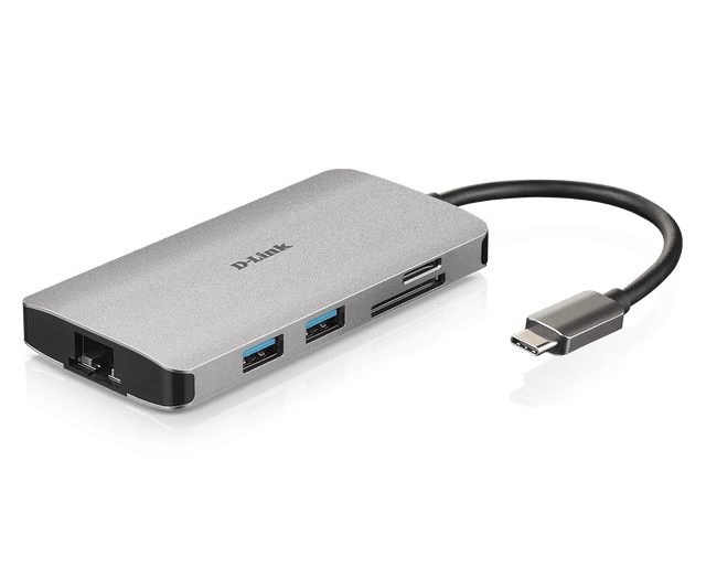 Hub USB DLINK DUB-M810, 8 porturi 3.0, gri
