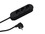 Prelungitor Bachmann SMART 3xCEE7/3,fara intrerupator, lungime cablu 1.5m, H05VV-F 3G1.5 negru nedemontabil