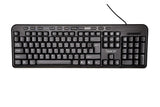 Tastatura Spacer SPKB-169 cu fir, USB, multimedia, 104 taste + 11 taste multimedia, anti-spill, negru