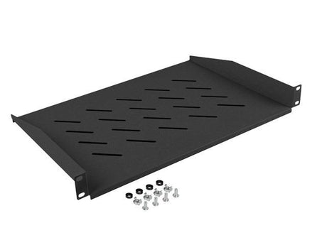 Poliță fixă 19" 1U / 483x315 mm,  max. 25 kg, negru