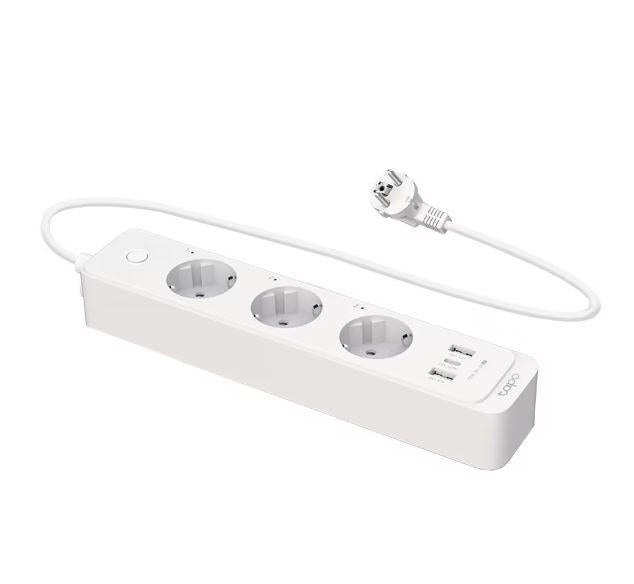 TP-Link  SMART WI-FI SOCKET TAPO P300, Protocol: IEEE 802.11b/g/n, Bluetooth 4.2, 2.4 GHz, Cerințe de sistem, Android 5 sau mai recent, iOS 10 sau mai recent, Dimensiuni: 268*55*40mm, cablu de 1.5m, voltaj maxim: 2300W, 10A, 3 prize, 2 x USB.