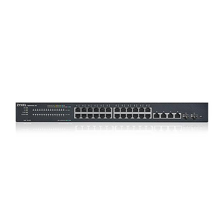 Zyxel XMG1930-30HP, 24-port 2.5GbE Smart Managed Layer 2 PoE 700W 22xPoE+/8xPoE++ Switch with 4 10GbE and 2 SFP+ Uplink