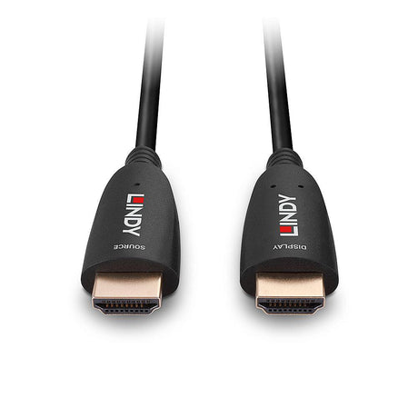 Cablu Lindy HDMI 8k60, fibra optica hybrid, lungime 50m, rezolutie maxima 7680x4320@60Hz 4:2:0 10bit, 3840x2160@120Hz 4:4:4 10bit, latime de banda 48Gbps, negru