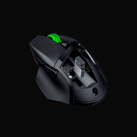 Mouse Razer Basilisk V3 X HyperSpeed, rezolutie 18000 DPI, iluminare RGB Chroma, senzor Razer™ 5G Advanced 18K DPI Optical Sensor, durata de viata baterie pana la 285 ore (hyperspeed), pana la 535 ore (bluetooth), negru