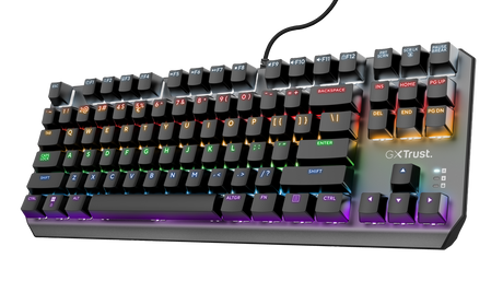 Tastatura Trust GXT834 Callaz Tenkeyless cu fir mecanica, negru