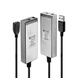 Lindy 200m Fibre Optic USB 2.0 Extender, latime de banda suportata 480Mbps, distanta maxima 200m, gri