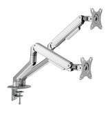 Suport 2 monitoare Serioux MM63-C024, arc cu gaz, compatibilitate dimensiune ecran 17"-32",  greutate maximă suportata: (per ecran): 2~ 9kg, VESA: 75x75, 100x100, inclinare: +55°~-55°, pivotare: +90°~-90°, rotația ecranului: +180°~-180°