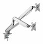 Suport 2 monitoare Serioux MM63-C024, arc cu gaz, compatibilitate dimensiune ecran 17"-32",  greutate maximă suportata: (per ecran): 2~ 9kg, VESA: 75x75, 100x100, inclinare: +55°~-55°, pivotare: +90°~-90°, rotația ecranului: +180°~-180°