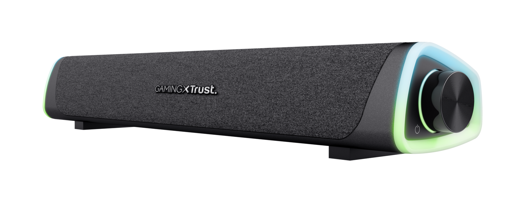 Soundbar Trust GXT 620 Axon, puetere (RMS) 6W, frecventa 20 Hz - 20.000 Hz, audio input 3.5mm (1.4m), iluminare RGB, alimentare prin USB,  negru